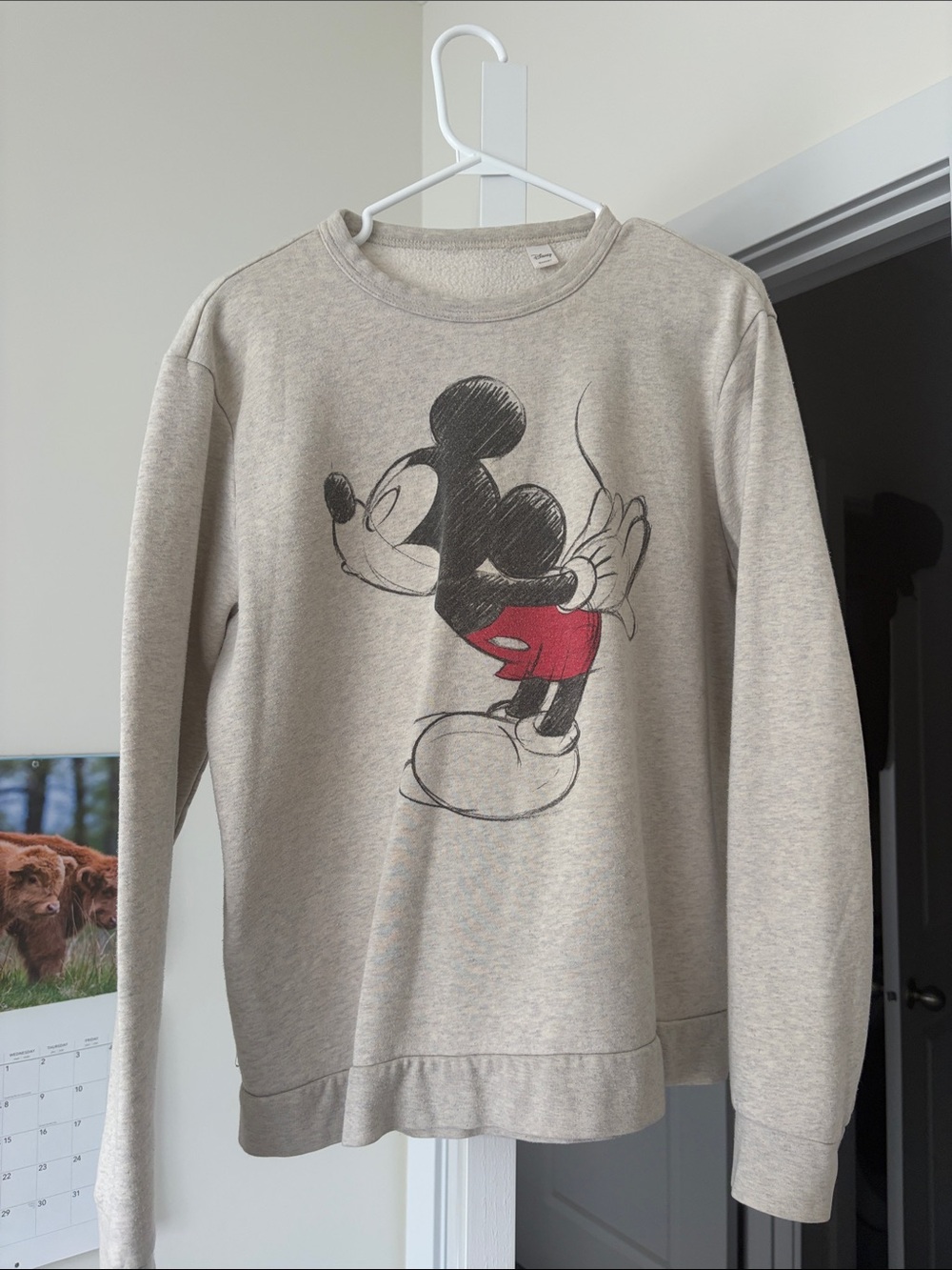 Grey Mickey Mouse Graphic Sweatshirt